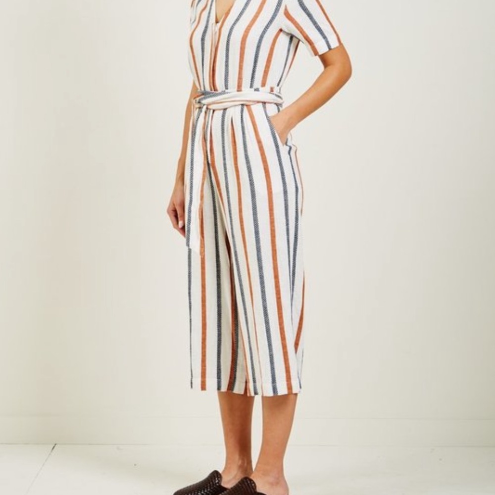 Trovata Birds of Paradis Bella Stripe Crop Jumpsuit - Picture 3 of 9